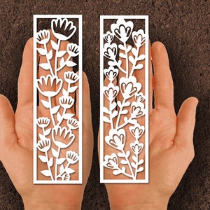 Flower Paper cut ,Swirls , Handcutting, Bookmark, Flower bookmark , Birthday gift, Svg, Dxf, Paper cut svg,Bookmark Paper cut svg,Flower