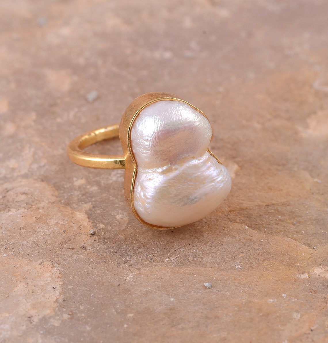 Twin Pearl Necklace Set, Set of 3, Free Form, 925 Silver, 16kt Polish