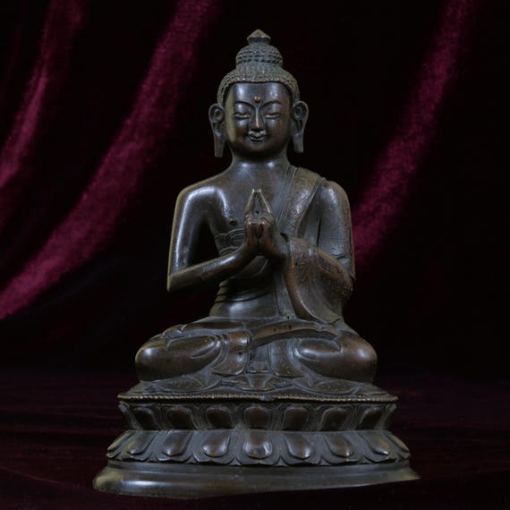 アンティークチベットチベットブロンズ仏像 1880-1920 - Etsy 日本