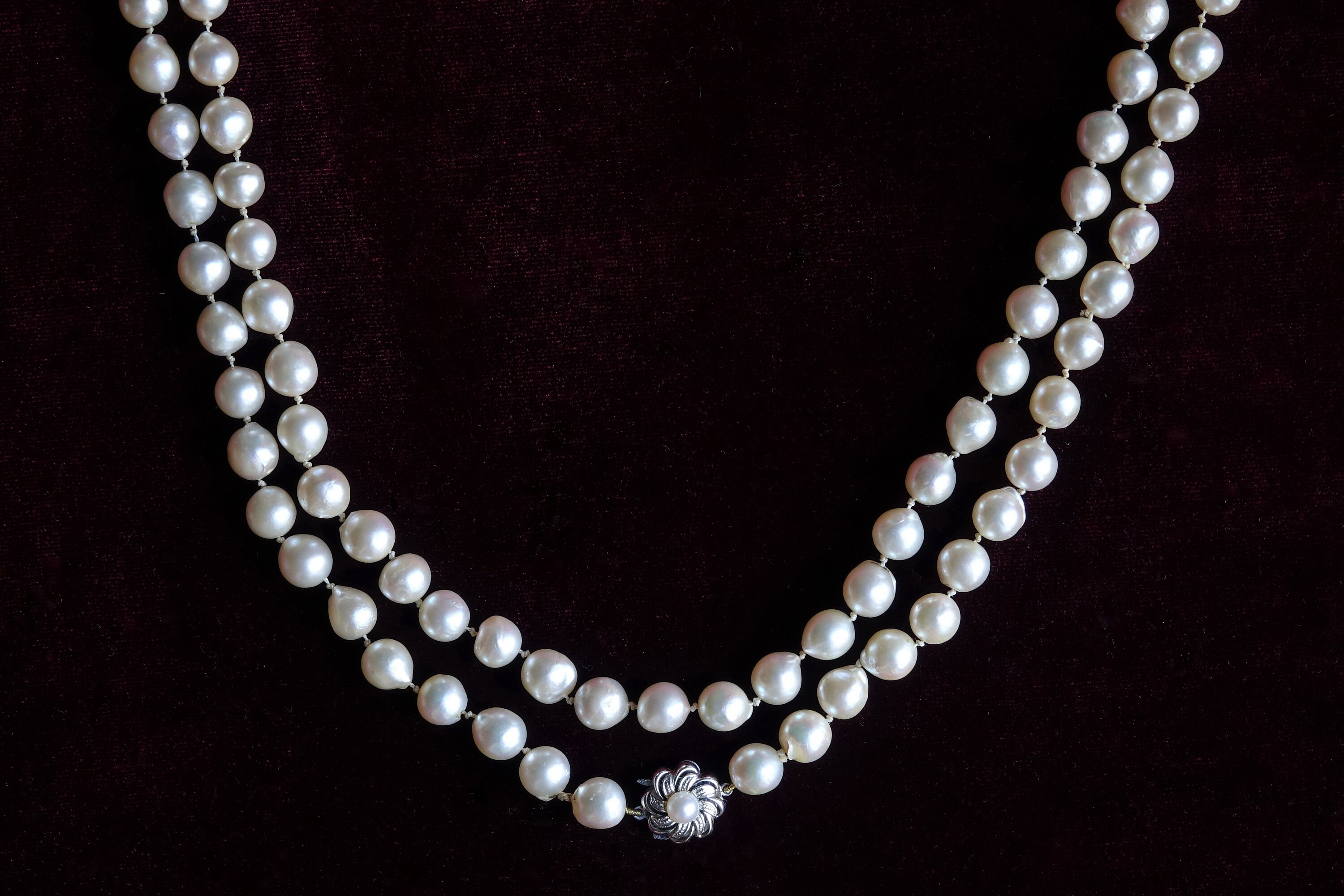 ☆【VINTAGE HOLLYWOOD】☆Gemstone Silky Pearl Necklac.e☆ $_57.JPG?set_id=8800005007