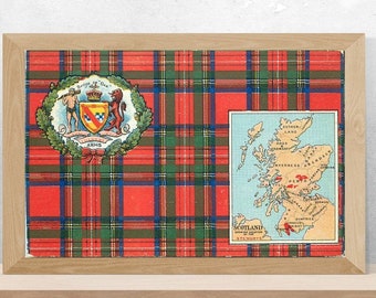 Carte de l’affiche/drapeau vintage de Clan Stewart