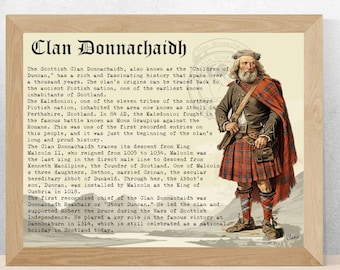 Clan Donnachaidh Scottish History Poster