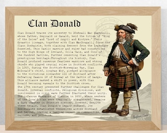 Clan Donald Scottish History Poster