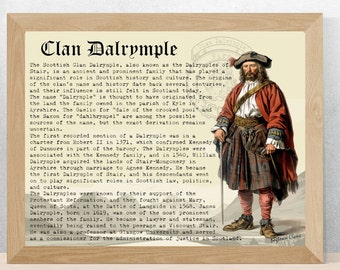 Clan Dalrymple Scottish History Poster
