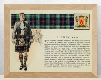 Clan Sutherland Vintage Poster