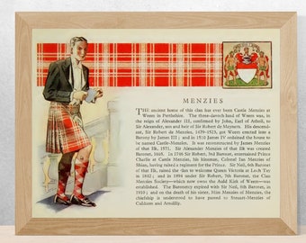 Clan Menzies Vintage Poster