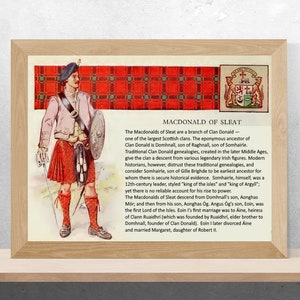 Clan MacDonald of Sleat Vintage Poster