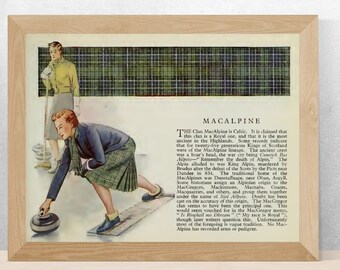 Clan MacAlpine Vintage Poster