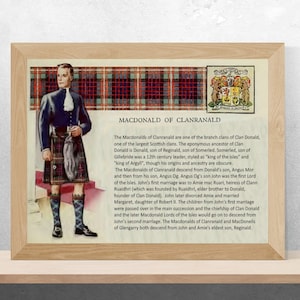 Clan MacDonald of Clanranald Vintage Poster