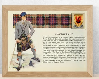 Clan MacDonald Vintage Poster