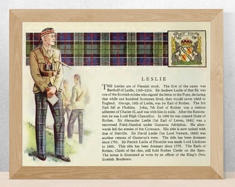 Clan Leslie Vintage Poster