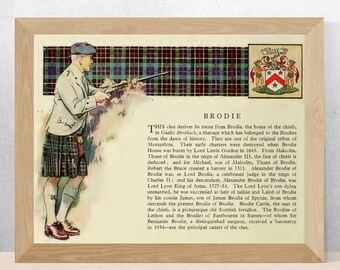 Clan Brodie Vintage Poster