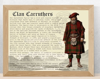 Clan Carruthers Scottish History Poster