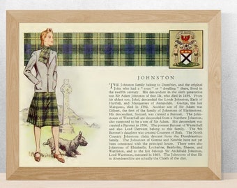 Clan Johnston Vintage Poster