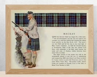 Cartel de Clan Mackay Vintage