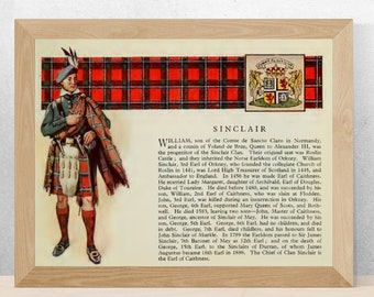 Clan Sinclair Vintage Poster