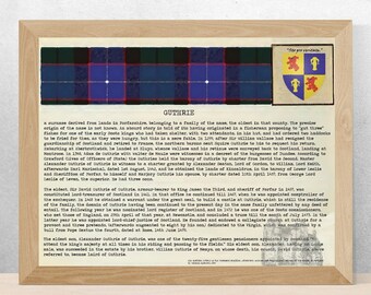 Clan Guthrie Vintage Poster