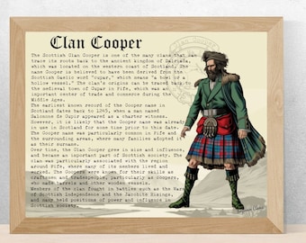 Clan Cooper Scottish History Poster
