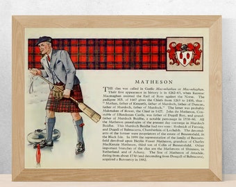 Clan Matheson Vintage Poster