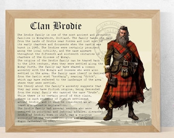 Clan Brodie Vintage Poster