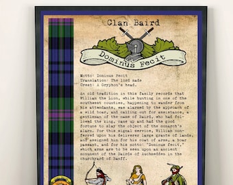 Clan Baird Vintage-affisch (digital nedladdning)