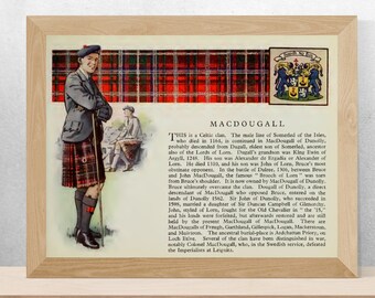 Cartel de la vendimia de Clan MacDougall