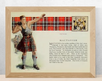 Clan MacTavish Vintage Poster