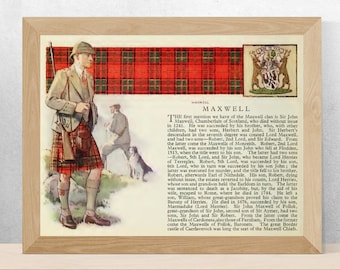 Clan Maxwell Vintage Poster