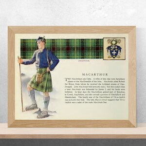 Clan MacArthur Vintage Poster