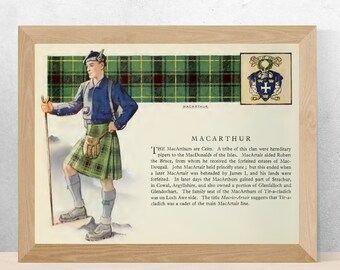 Clan MacArthur Vintage Poster
