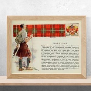 Clan MacAulay Vintage Poster