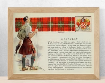 Clan MacAulay Vintage Poster