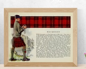Clan MacQueen Vintage Poster