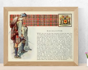 Clan MacAlister Vintage Poster
