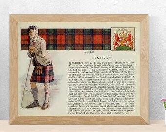 Clan Lindsay Vintage Poster