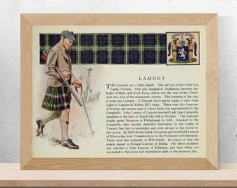 Clan Lamont Vintage Poster