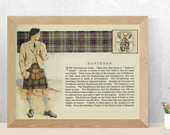 Clan Davidson Vintage Poster
