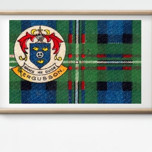 Clan Fergusson or Ferguson Vintage Poster/flag