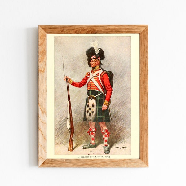 Gordon Highlander 1794 Vintage Poster