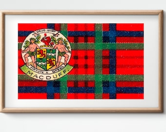 Pôster/bandeira vintage do clã MacDuff