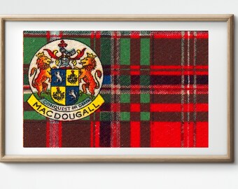 Clan MacDougall vintage Affiche/drapeau