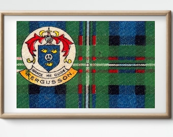 Clan Fergusson or Ferguson Vintage Poster/flag