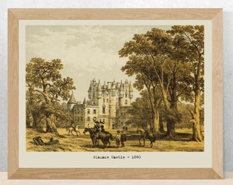 Glammis Castle – 1840 Painting Print (Digital Download)