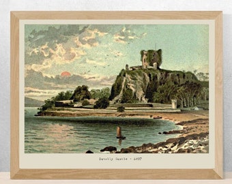 Dunolly Castle – 1897 Painting Print (Digital Download)