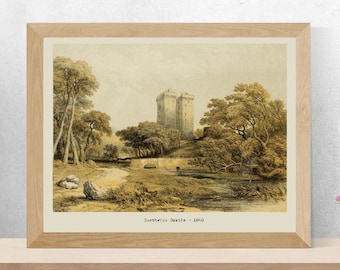 Château de Borthwick – 1840 Painting Print (Téléchargement numérique)