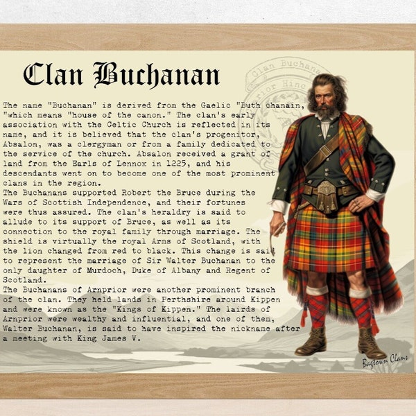 Clan Buchanan Vintage Poster