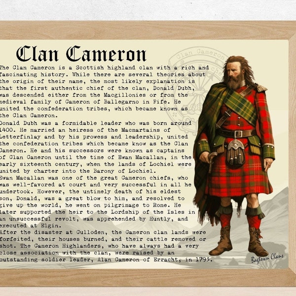 Historia escocesa del clan Cameron Póster