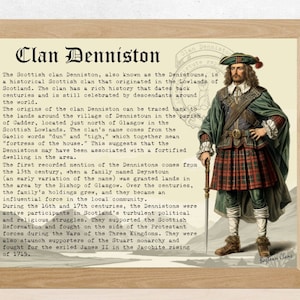 Clan Denniston Scottish History Poster
