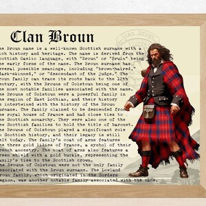 Clan Broun Vintage Poster