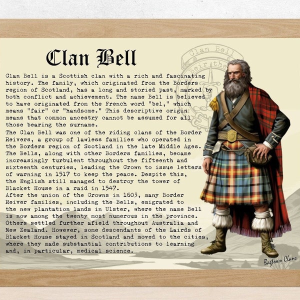 Clan Bell Vintage Poster